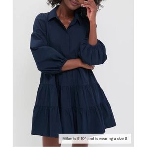 POMANDER PLACE Navy Mabel Mini Dress